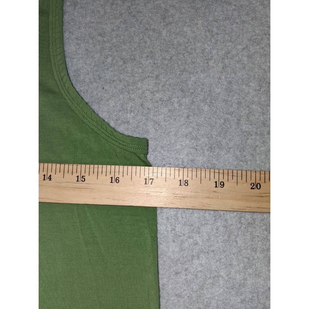 Athleta Essential Tank Top Size Small Sage Green Ribbed Stretch Activewear Yoga - Picture 5 of 10